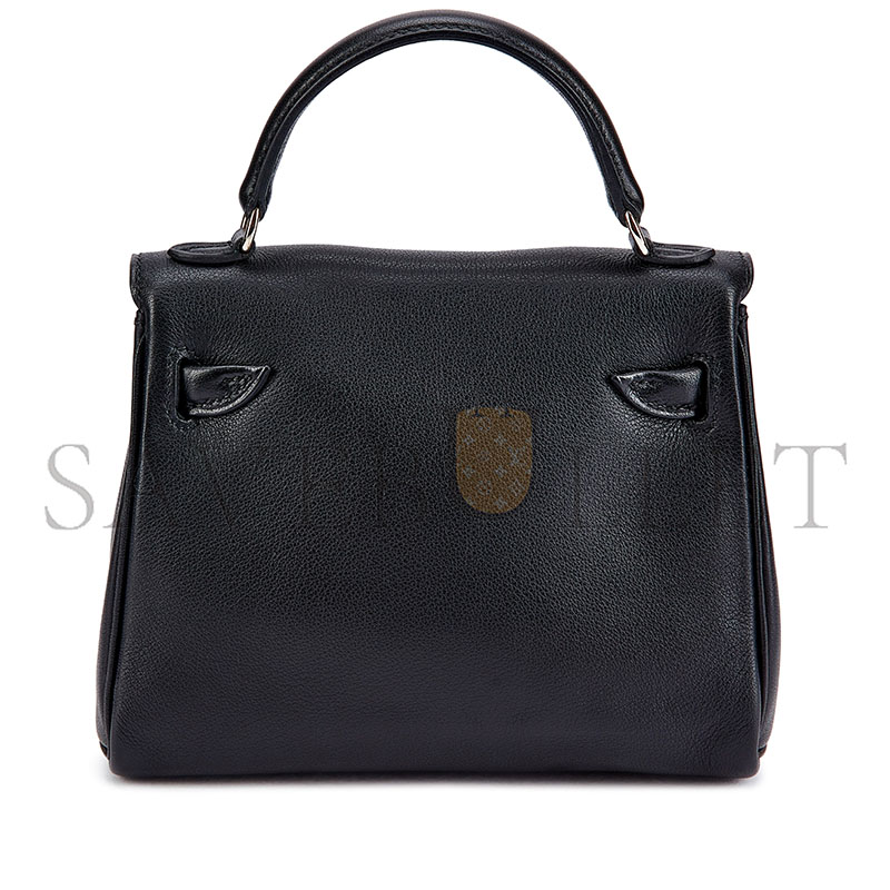 H**mes MASTER LIMITED EDITION BLACK AND CHOCOLAT GULLIVER QUELLE IDOLE KELLY DOLL PALLADIUM HARDWARE 2000 (16*12*7cm)